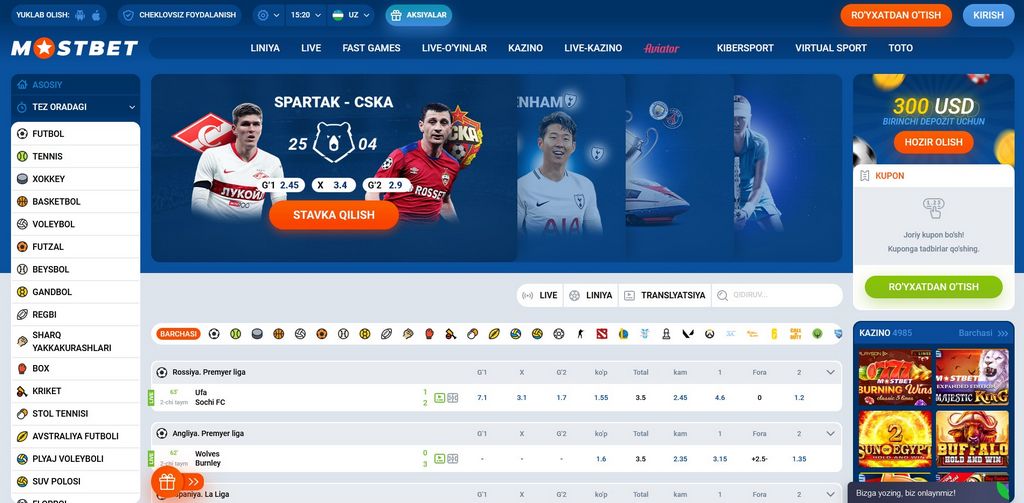 Gry kasynowe online MostBet